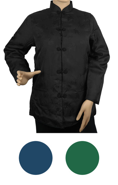 Women's Traditional Floral Rayon Chinese Jacket Lightweight Warm Cozy S-XL New
