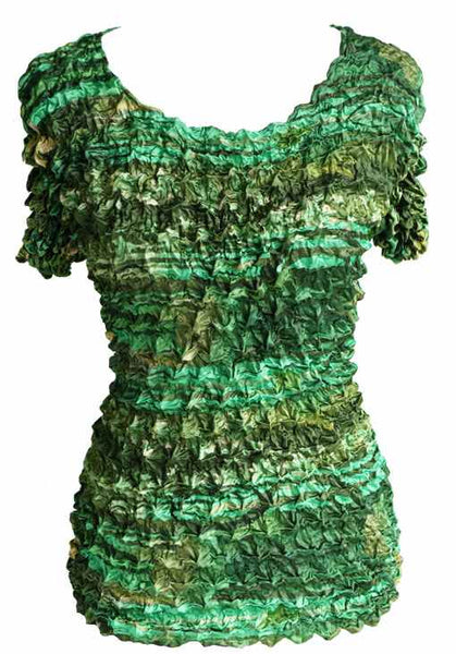 Women's Popcorn Floral Print Blouse Short Sleeve Top Expandable One Size New