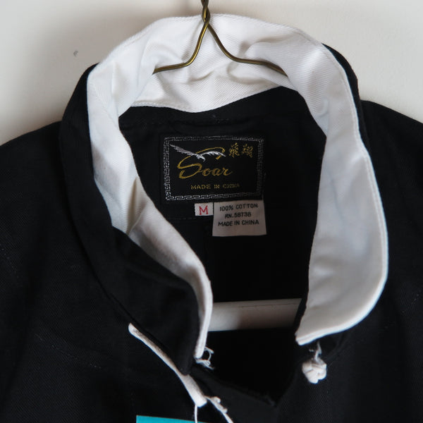 Men's Cotton Kung Fu Uniform Top Martial Arts in Black New