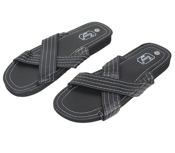 Men's X-Band Slippers Black Brown Size 9-13 New