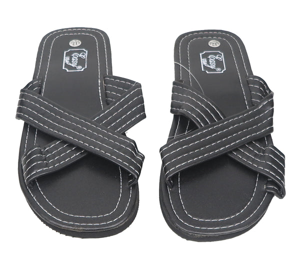 Men's X-Band Slippers Black Brown Size 9-13 New