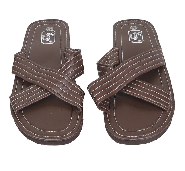 Men's X-Band Slippers Black Brown Size 9-13 New