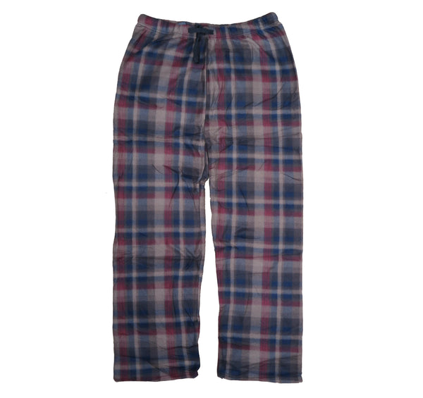 Men's Fleece Pajama Sleep Pants Plaid Soft Cozy Warm Size S-2XL New
