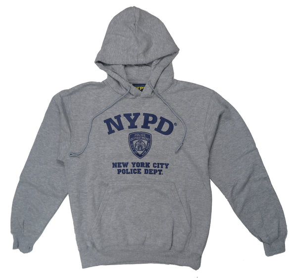 NYPD Hoodie Sweats Jacket w/ Pockets Officially Licensed Navy Gray Size S-L New