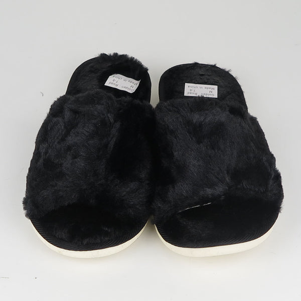 Women's Cotton Terry Winter Slippers Red Black Brown Gray Sizes S M L New