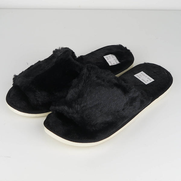 Women's Cotton Terry Winter Slippers Red Black Brown Gray Sizes S M L New