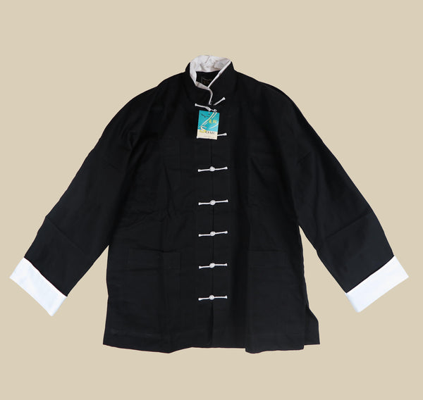 Men's Cotton Kung Fu Uniform Top Martial Arts in Black New