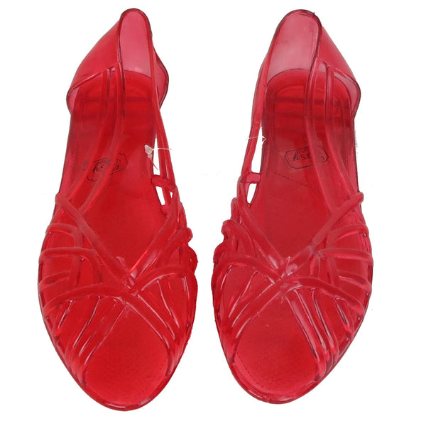 Women's Smooth Jelly Sandals Shoes Teal Red Clear Black White Sizes 6-10 New