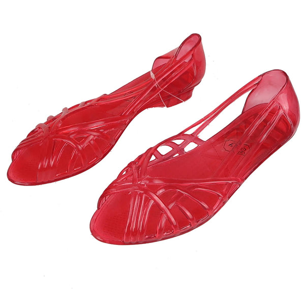 Women's Smooth Jelly Sandals Shoes Teal Red Clear Black White Sizes 6-10 New
