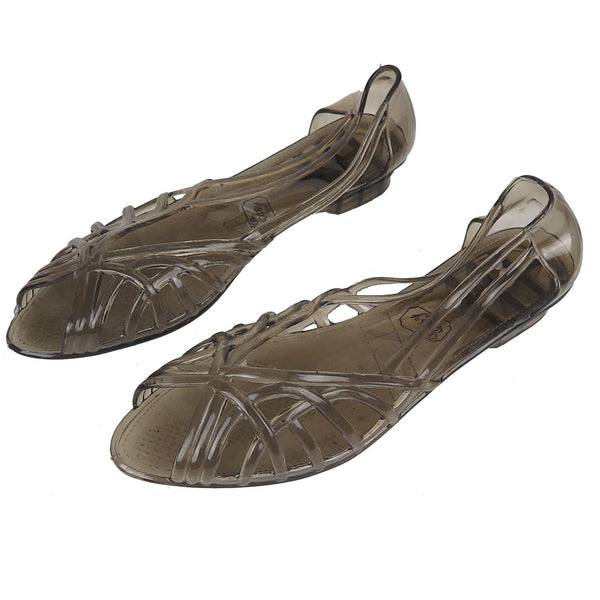 Women's Smooth Jelly Sandals Shoes Teal Red Clear Black White Sizes 6-10 New