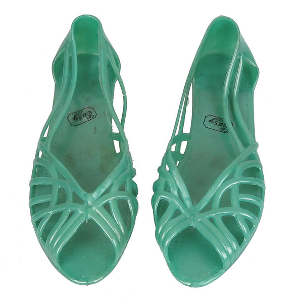 Women's Smooth Jelly Sandals Shoes Teal Red Clear Black White Sizes 6-10 New
