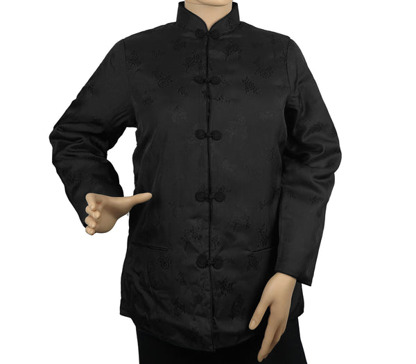 Women's Traditional Floral Rayon Chinese Jacket Lightweight Warm Cozy S-XL New