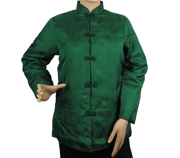 Women's Traditional Floral Rayon Chinese Jacket Lightweight Warm Cozy S-XL New