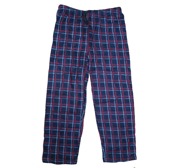 Men's Fleece Pajama Sleep Pants Plaid Soft Cozy Warm Size S-2XL New