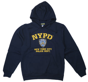NYPD Hoodie Sweats Jacket w/ Pockets Officially Licensed Navy Gray Size S-L New