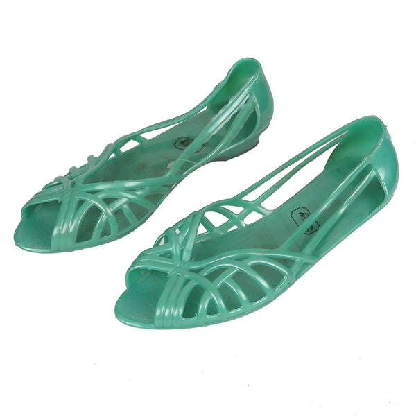 Women's Smooth Jelly Sandals Shoes Teal Red Clear Black White Sizes 6-10 New