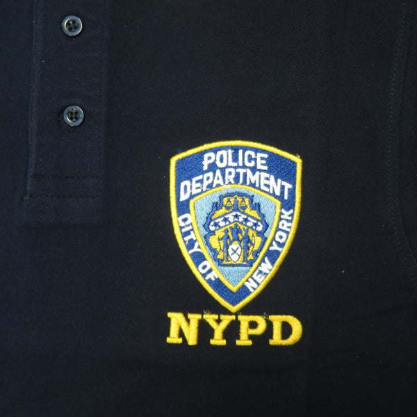 NYPD Polo Embroidered T-Shirt Navy Blue Officially Licensed New